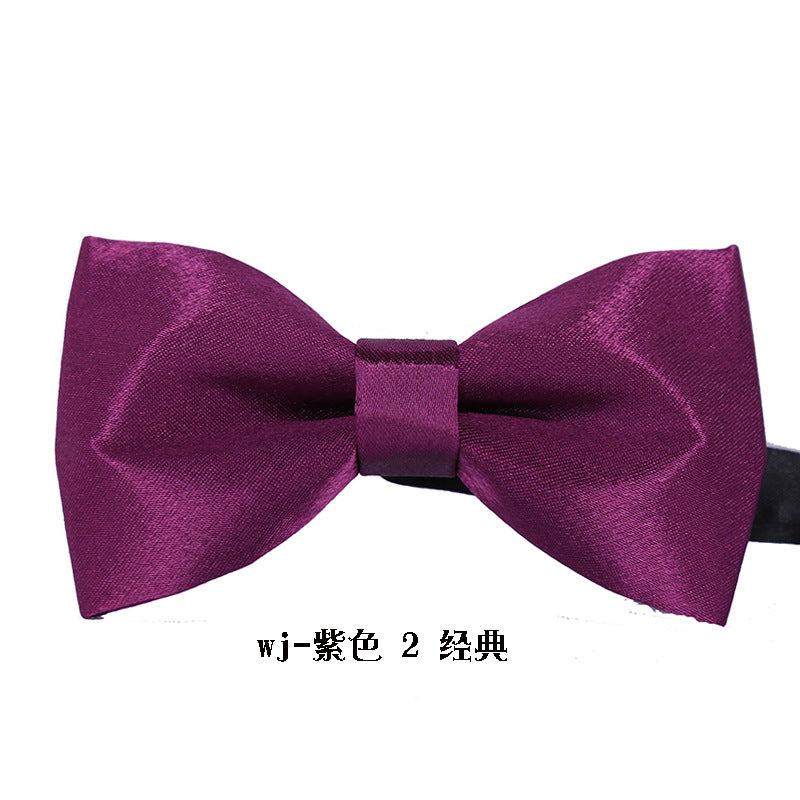 Fashionable wedding jujube red bow tie formal wear men's bow tie black classic bow tie extra hard bow bow metal buckle extra hard