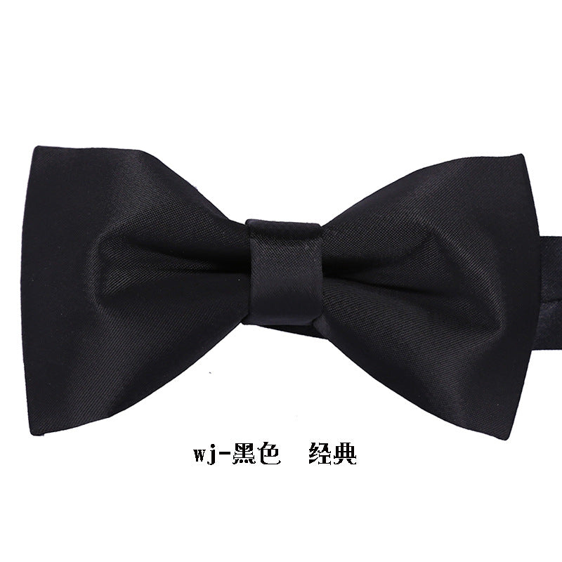 Fashionable wedding jujube red bow tie formal wear men's bow tie black classic bow tie extra hard bow bow metal buckle extra hard