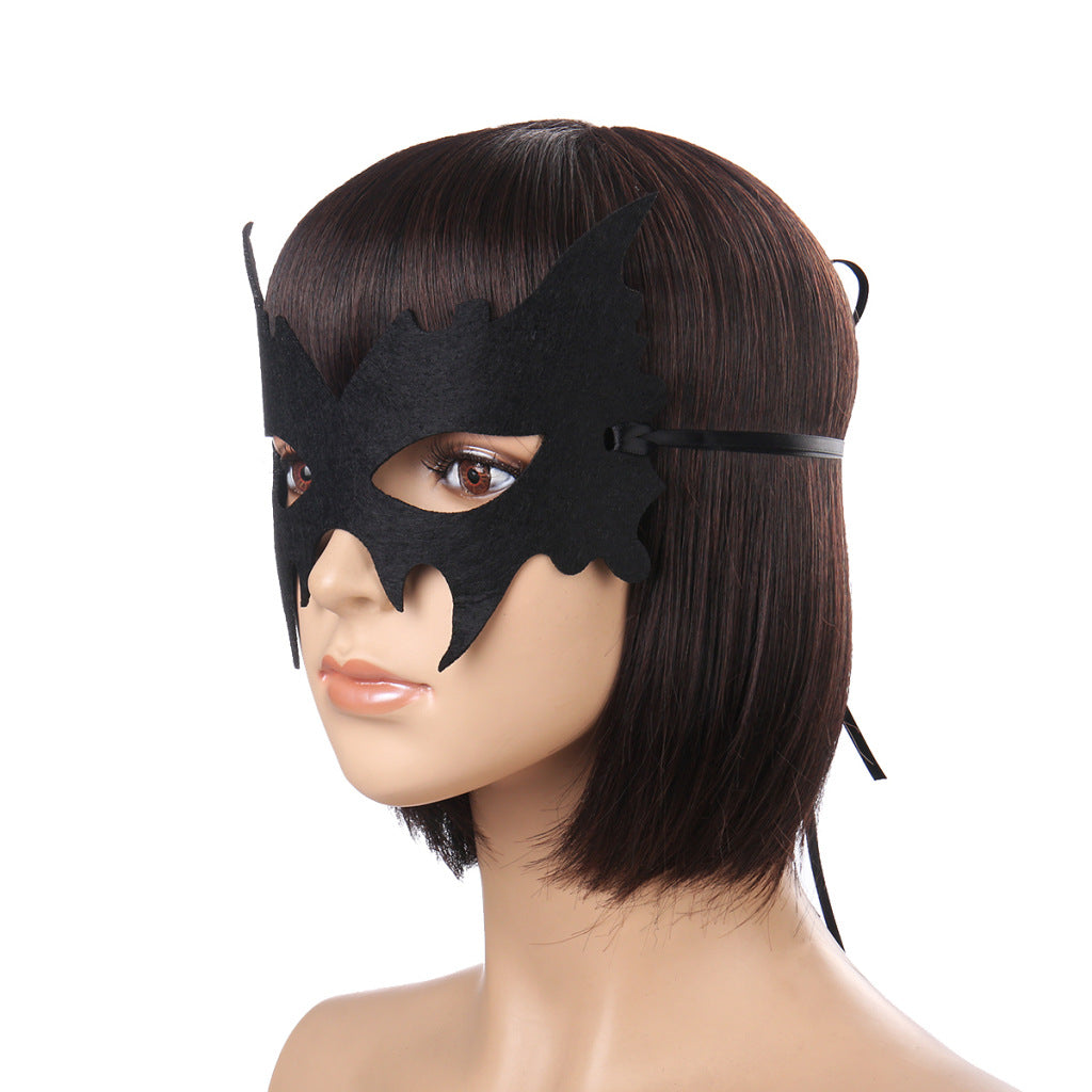 Bar masquerade stage show black mask halloween face covering accessories wholesale for men and women