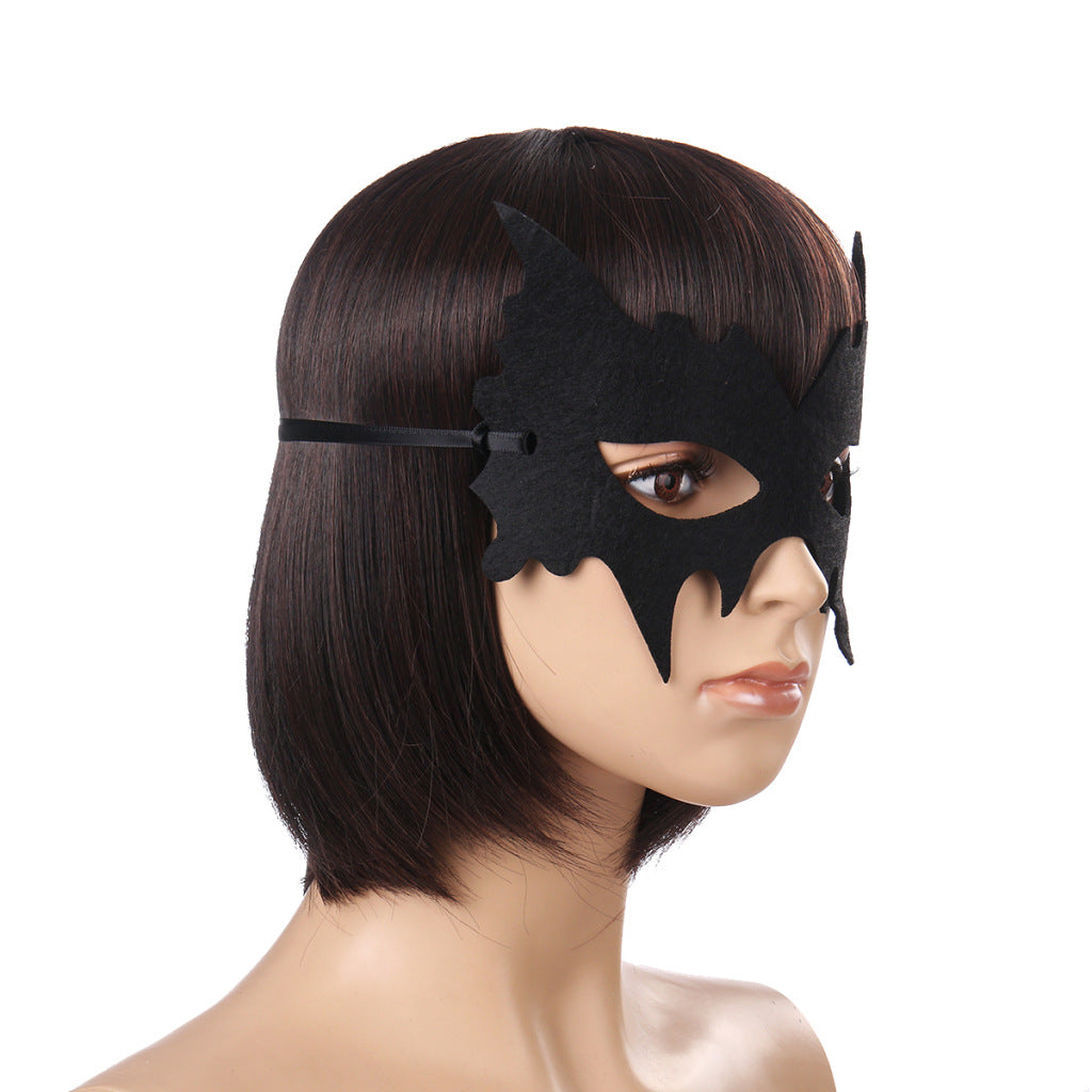 Bar masquerade stage show black mask halloween face covering accessories wholesale for men and women