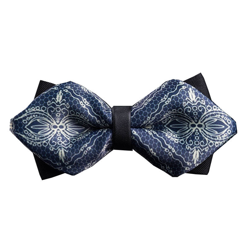 sharp angle bow tie wedding polyester silk bow tie men's solid color men's bow tie children's multi-color spot wholesale