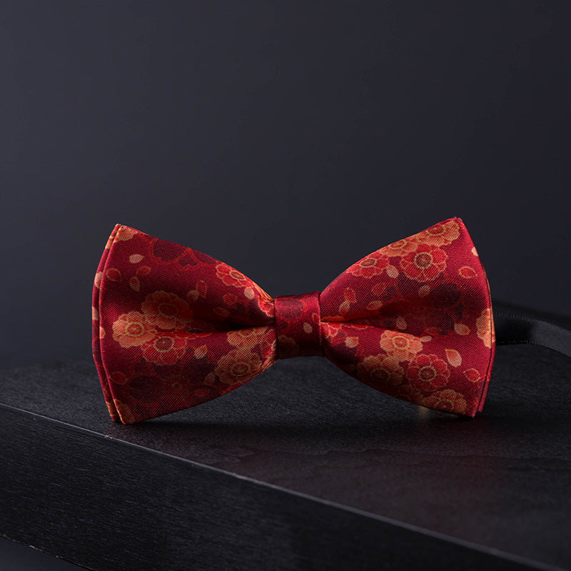 sharp angle bow tie wedding polyester silk bow tie men's solid color men's bow tie children's multi-color spot wholesale