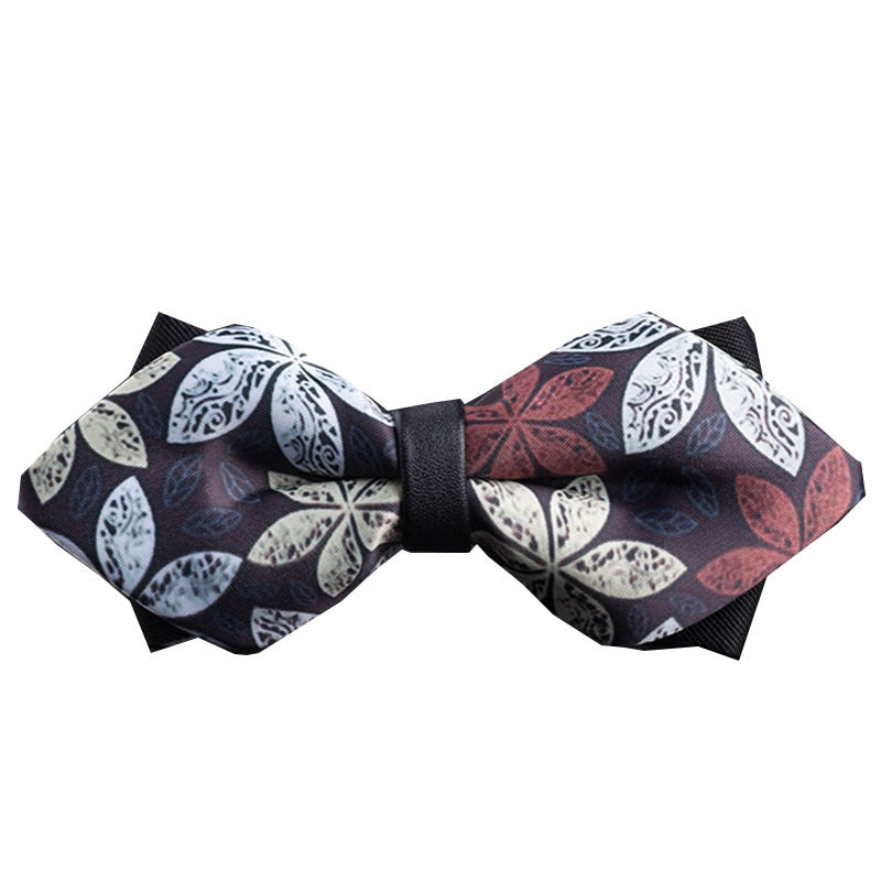 sharp angle bow tie wedding polyester silk bow tie men's solid color men's bow tie children's multi-color spot wholesale