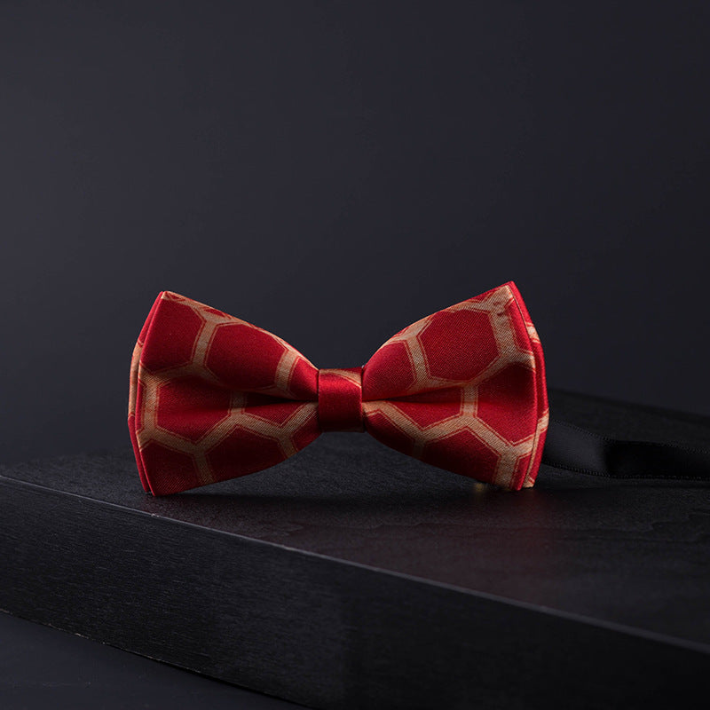 sharp angle bow tie wedding polyester silk bow tie men's solid color men's bow tie children's multi-color spot wholesale