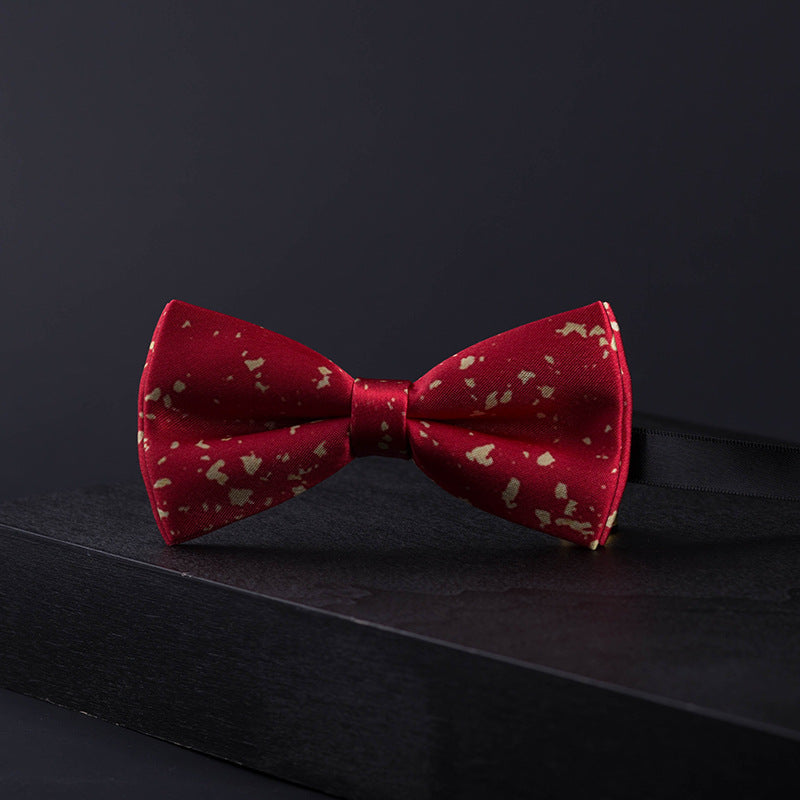 sharp angle bow tie wedding polyester silk bow tie men's solid color men's bow tie children's multi-color spot wholesale