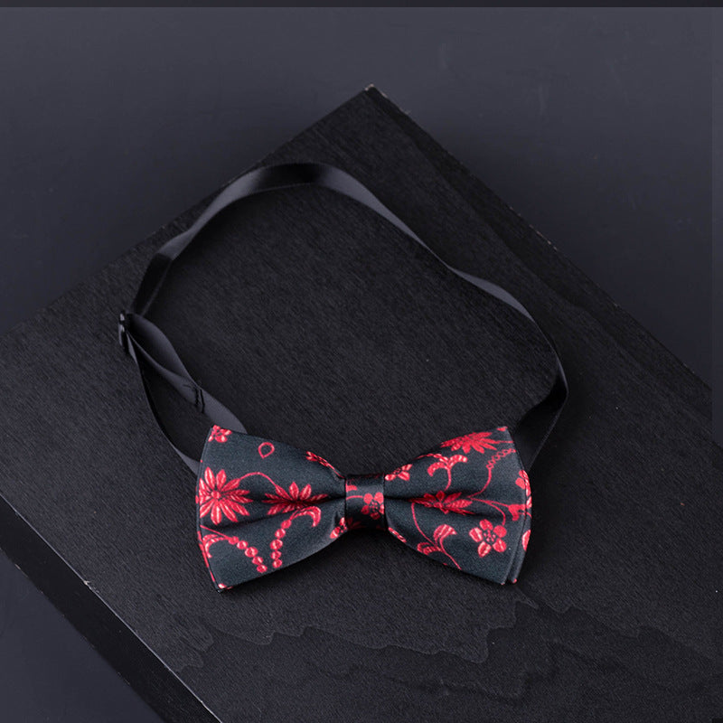 sharp angle bow tie wedding polyester silk bow tie men's solid color men's bow tie children's multi-color spot wholesale