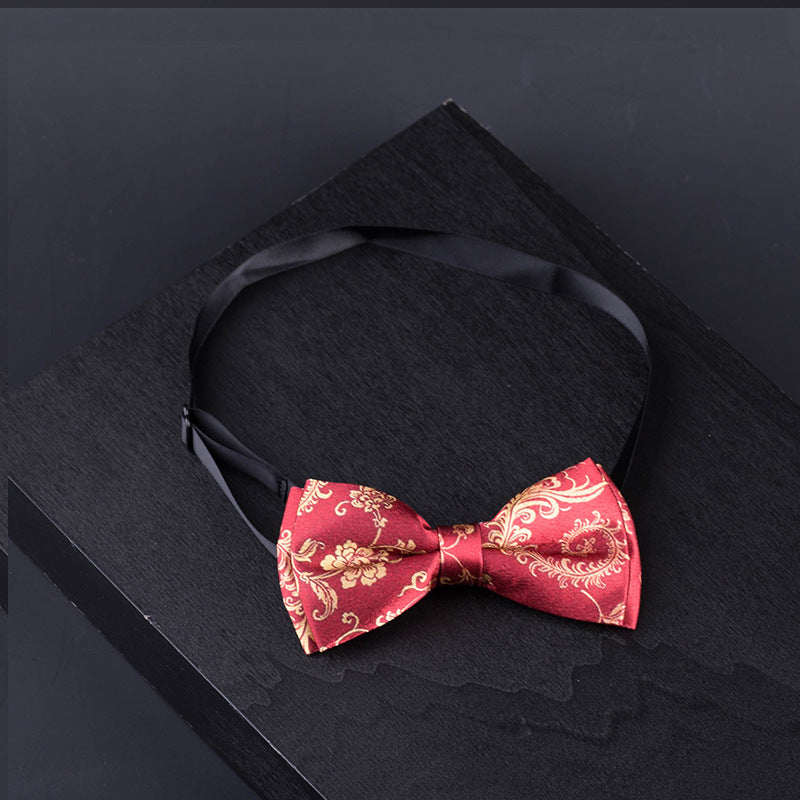 sharp angle bow tie wedding polyester silk bow tie men's solid color men's bow tie children's multi-color spot wholesale