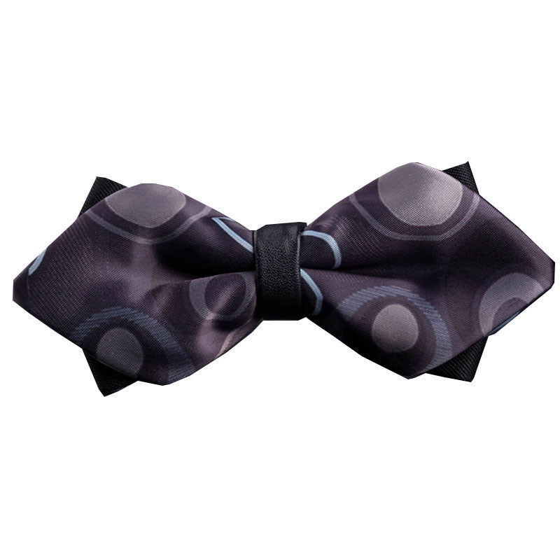 sharp angle bow tie wedding polyester silk bow tie men's solid color men's bow tie children's multi-color spot wholesale