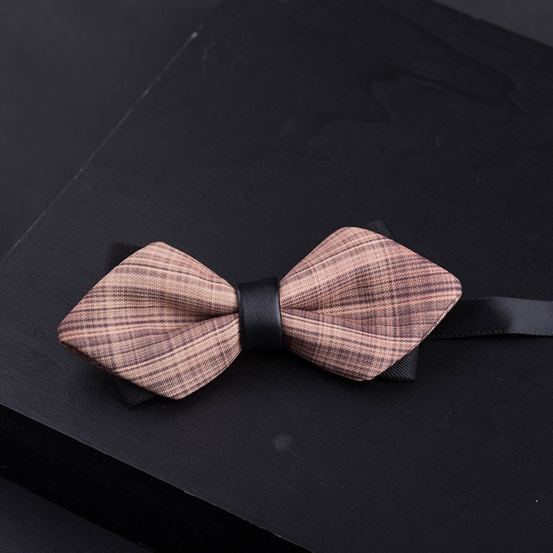 sharp angle bow tie wedding polyester silk bow tie men's solid color men's bow tie children's multi-color spot wholesale