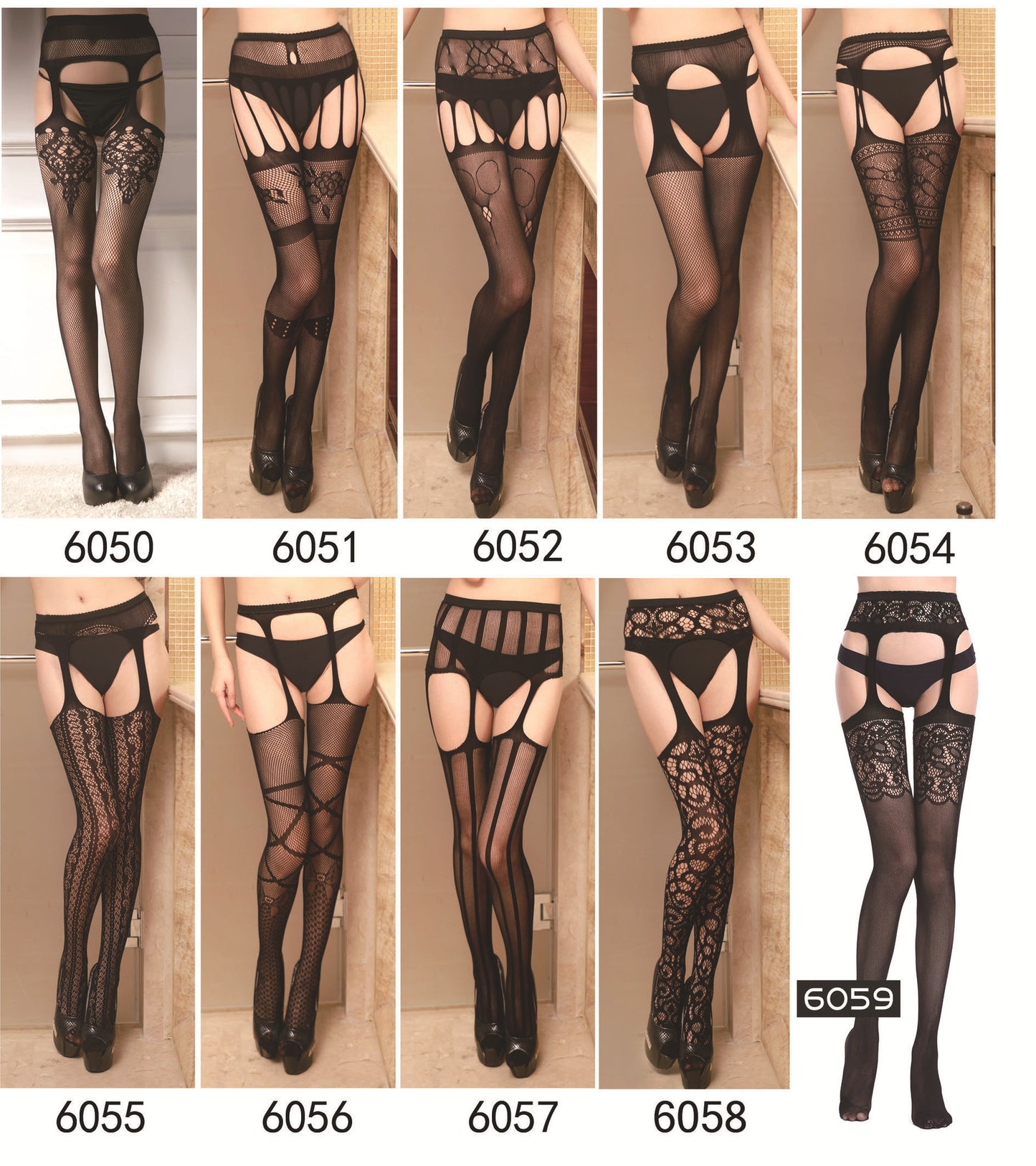 Yue Die, a generation of erotic underwear, hollow suspenders, jacquard pants, leggings, pantyhose, large mesh, fishnet socks, Europe and the United States