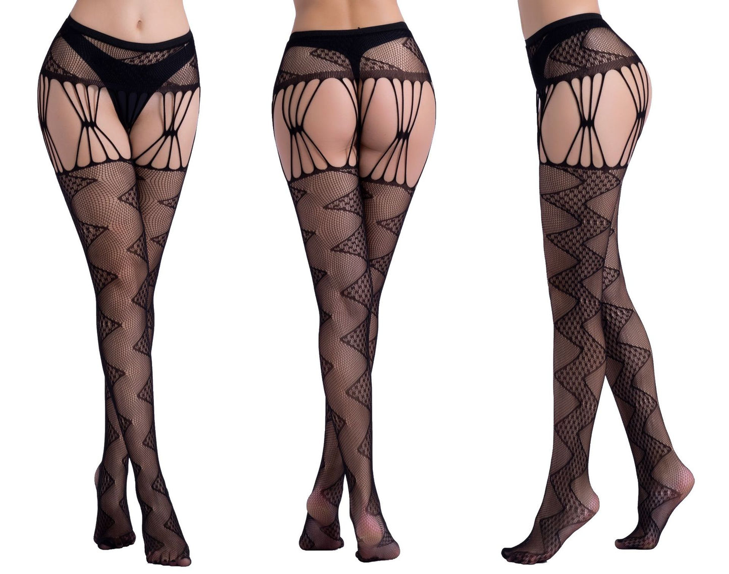 Yue Die, a generation of erotic underwear, hollow suspenders, jacquard pants, leggings, pantyhose, large mesh, fishnet socks, Europe and the United States