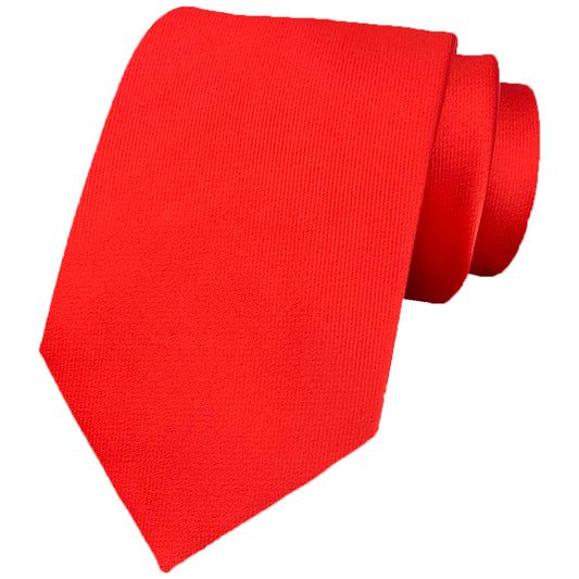 Howwide Classic Men's Ties Jacquard Woven Necktie Formal Tie Solid Color Red