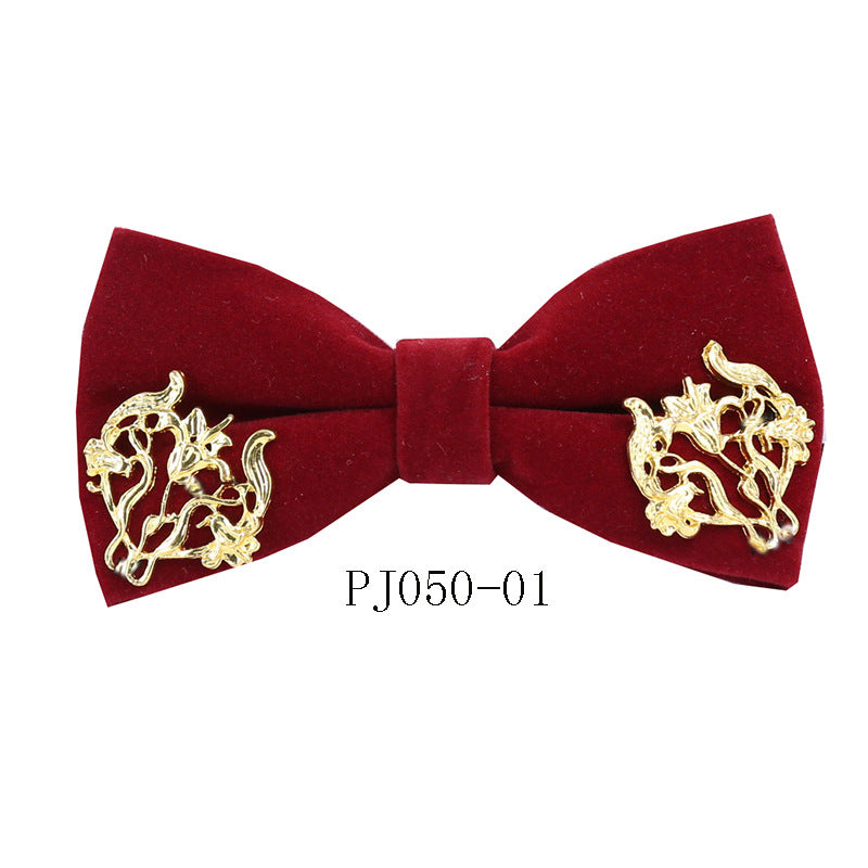 Dragon Year Bow Tie Men's Wedding Dress Bow Bow Korean Version Performance Suit Versatile College Style Bow Tie