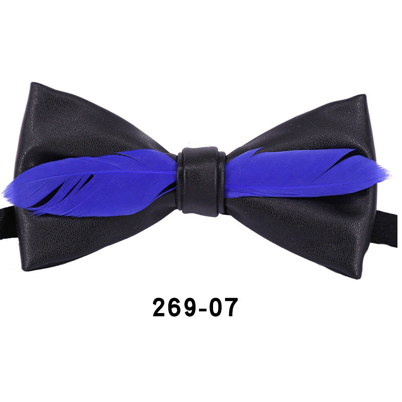 269 men's wedding banquet wedding formal wear clay pot bow Japanese and Korean business shirt casual collar flowers