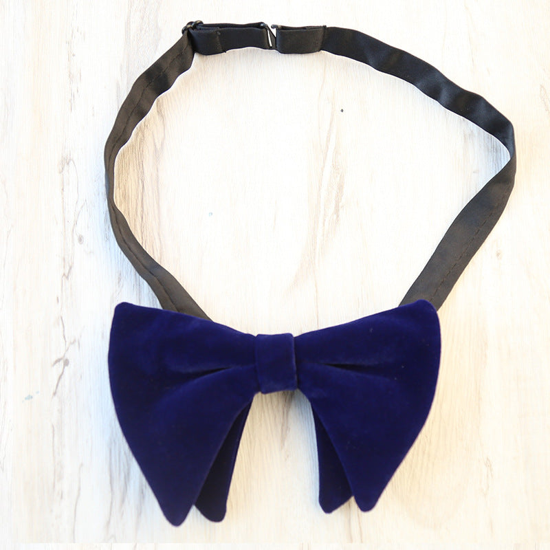 Spot dress, photo, photography, male performance, shape, solid color, big horn, solid color, suede, wide bow, male bow tie