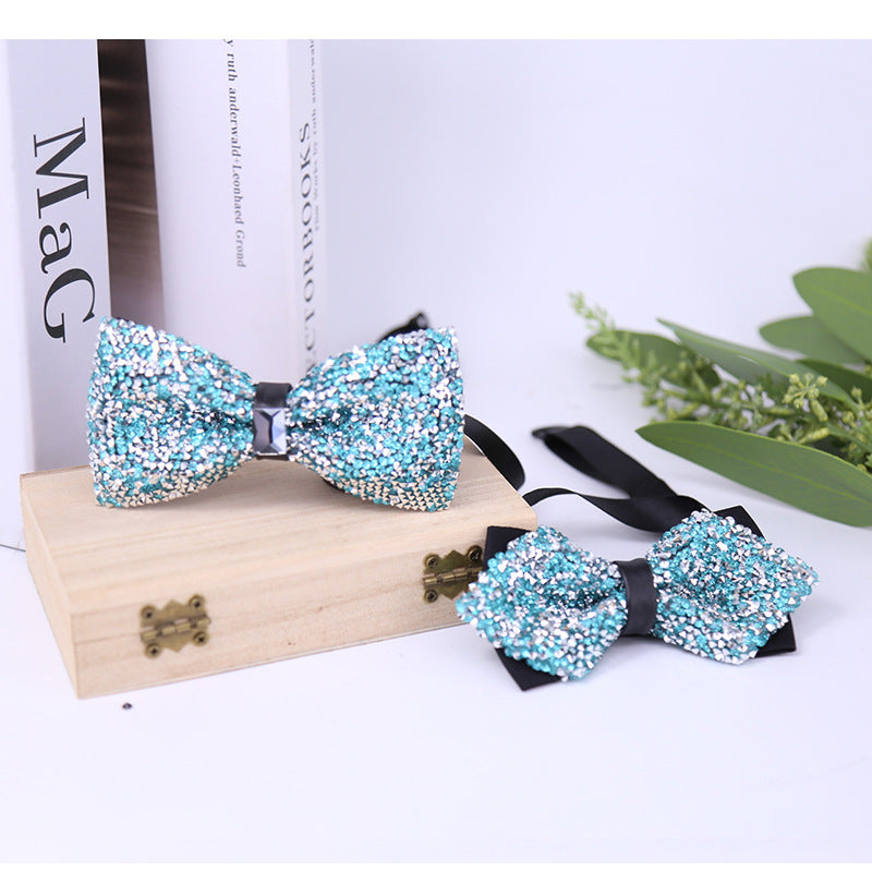 221 multicolor male bow tie crystal rhinestone starry wedding groom bow tie bow bow male wedding collar flowers