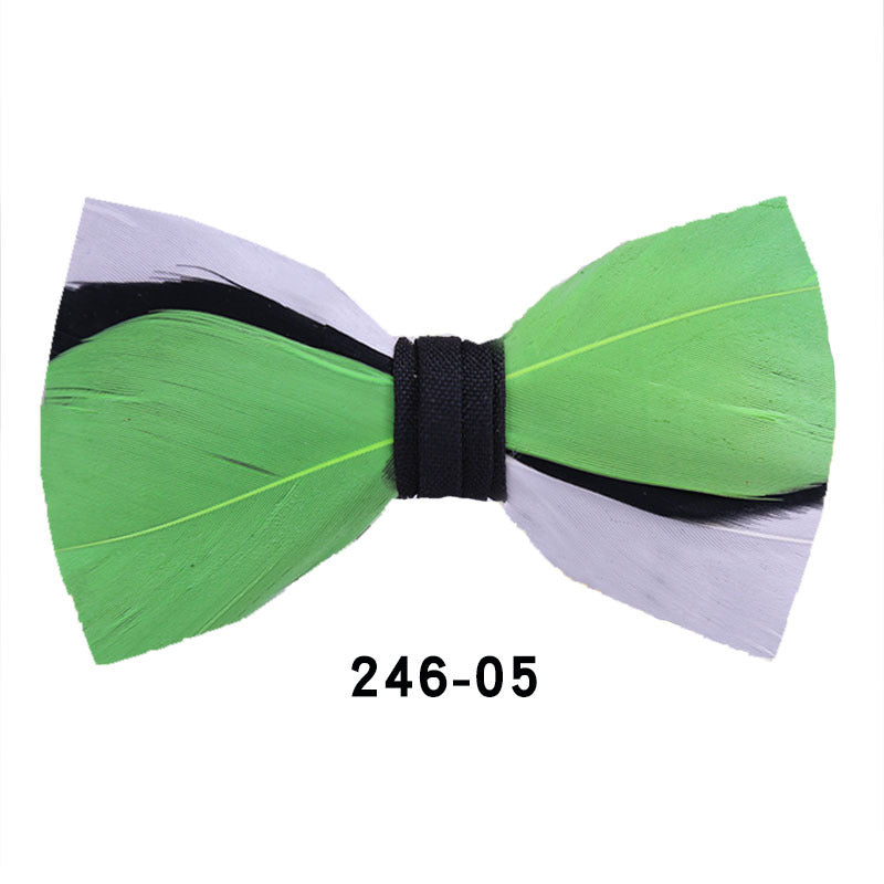 246 color feather wedding groom groomsman group pot butterfly wedding shirt business bow tie flower tie