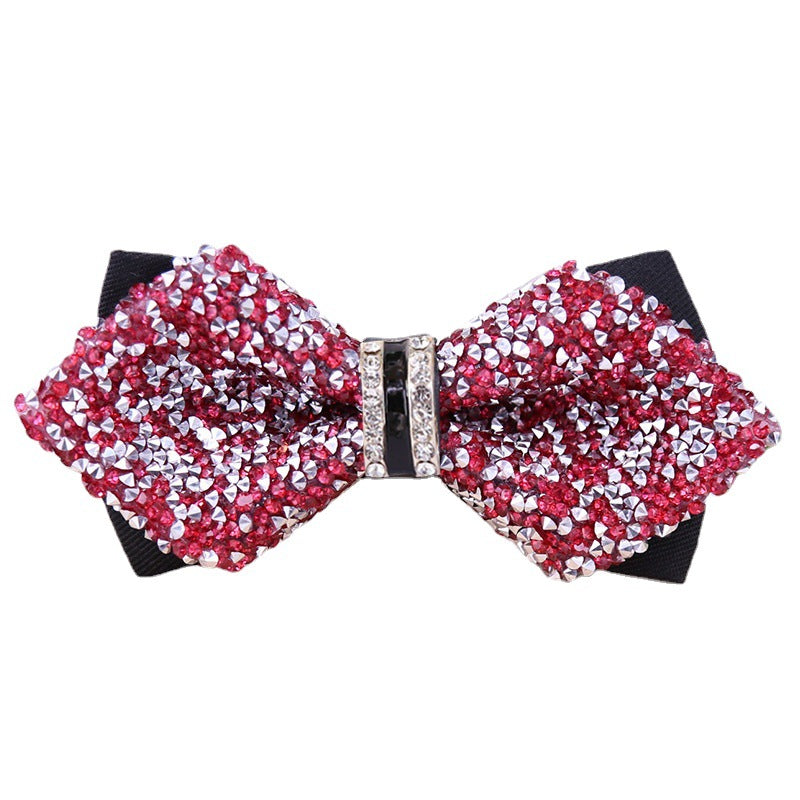 189 crystal bow tie, rhinestones, starry banquet, nightclub, diamond marry, groom, clay bow