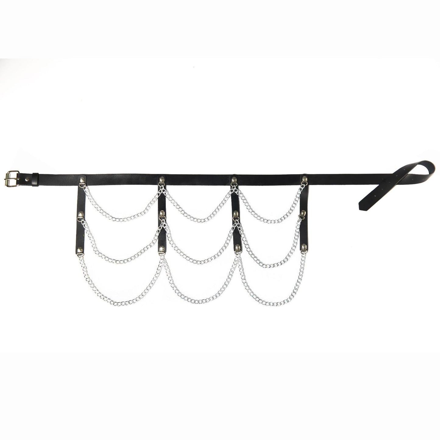 New European and American cross-border punk nightclubs, versatile non-mainstream bondage belts, performance accessories, trendy women's waist chain belts