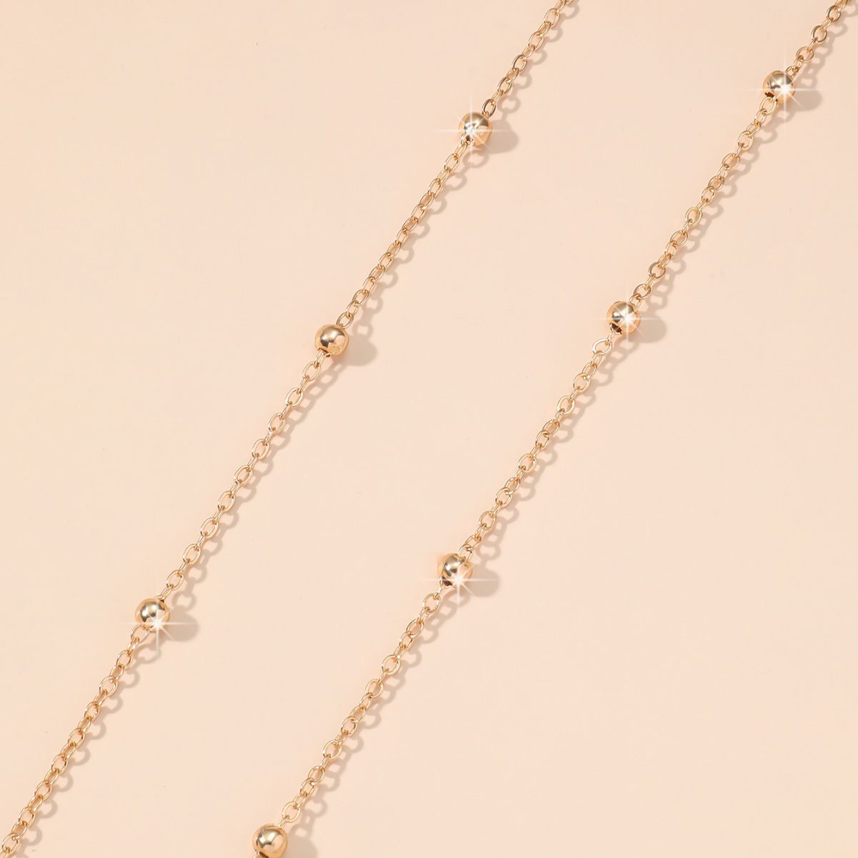 The new jewelry is fashionable, simple, gold, beaded, hollow, versatile, waist chain, temperament, personality, body chain