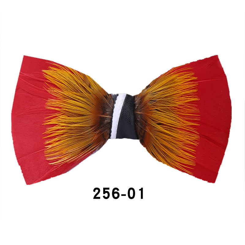 256 red feather wedding groom groomsman butterfly wedding shirt male green black bow tie and flower tie