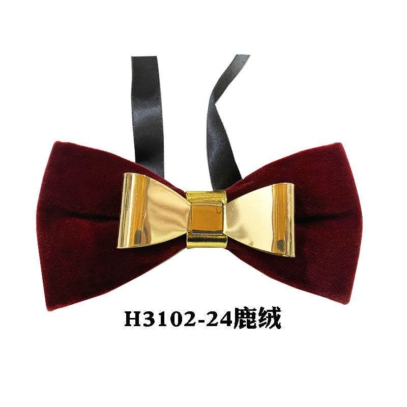 metal, wings, golden chain, goldfish, accessories, men's bow tie, Chinese style face collar flower