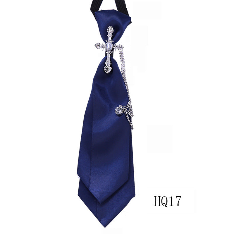 Collar flower female British college style student bow bow stewardess bank occupation bow tie shirt accessories collar flower check red