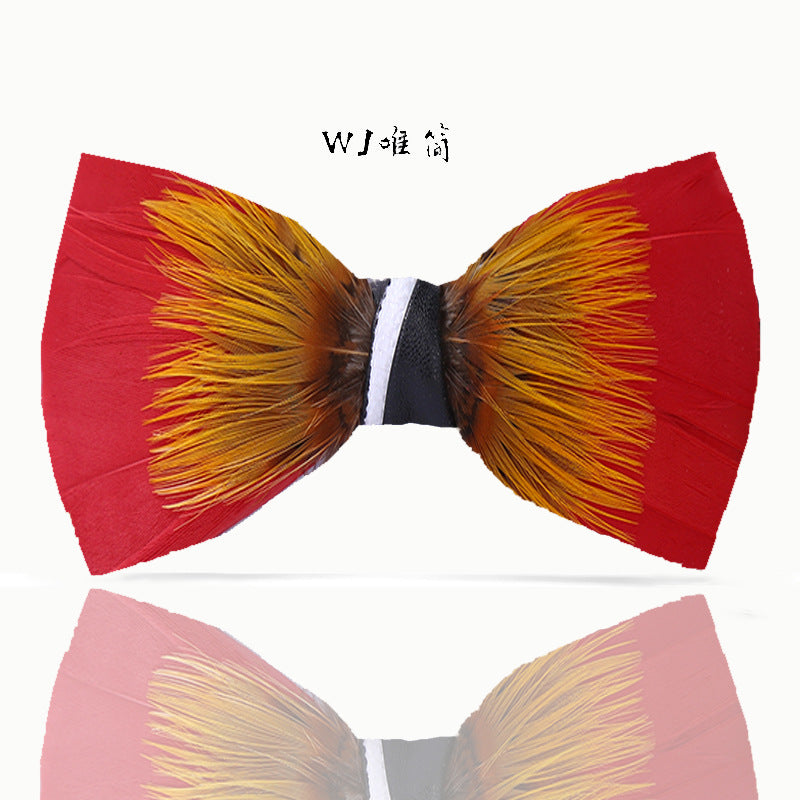 256 red feather wedding groom groomsman butterfly wedding shirt male green black bow tie and flower tie