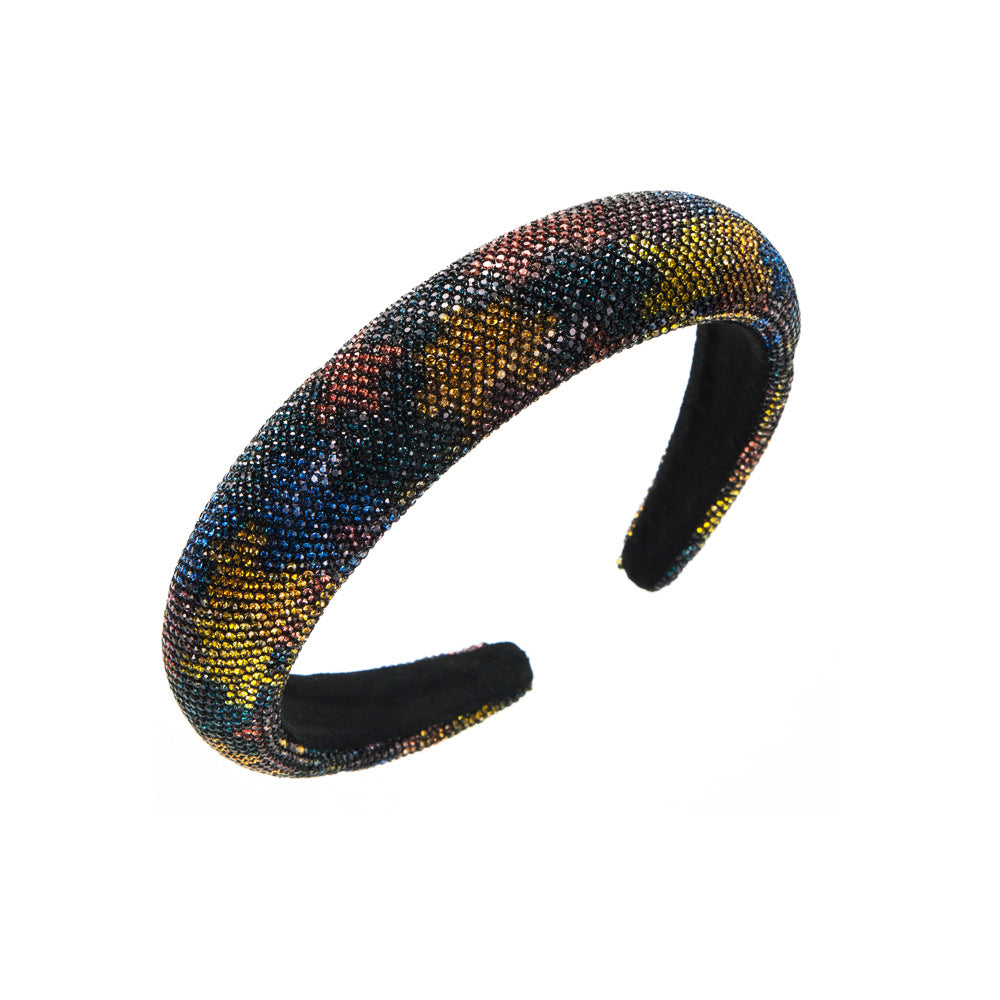 European and American ultra-flash rhinestones, full of diamonds, sponge headbands, simple and high-end, Internet celebrities, washing faces, pressing hair bands, and women's hair accessories cross the border