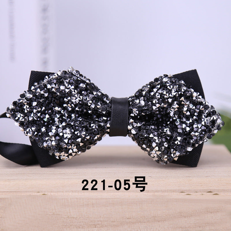 221 multicolor male bow tie crystal rhinestone starry wedding groom bow tie bow bow male wedding collar flowers