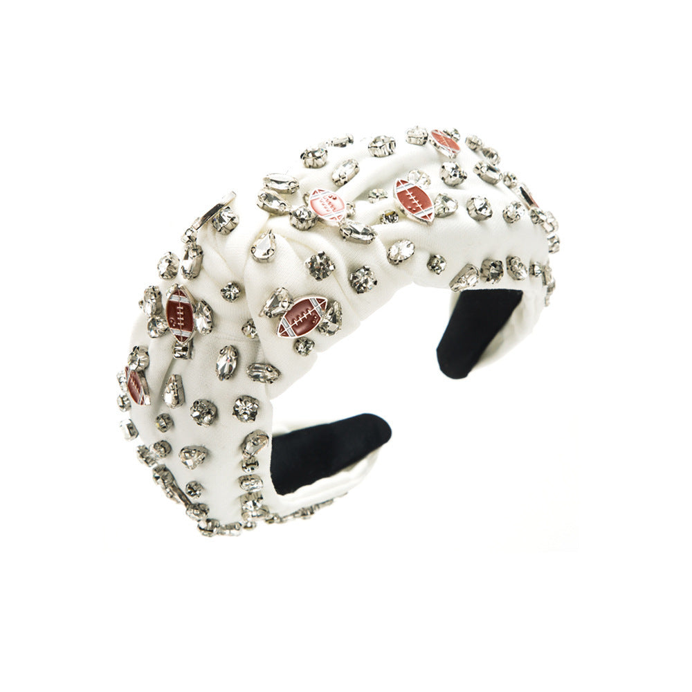 Cross-border new baroque rugby accessories headbands, women's diamonds, retro high-end temperament hair accessories, European and American hot sales