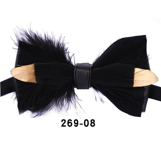 269 men's wedding banquet wedding formal wear clay pot bow Japanese and Korean business shirt casual collar flowers