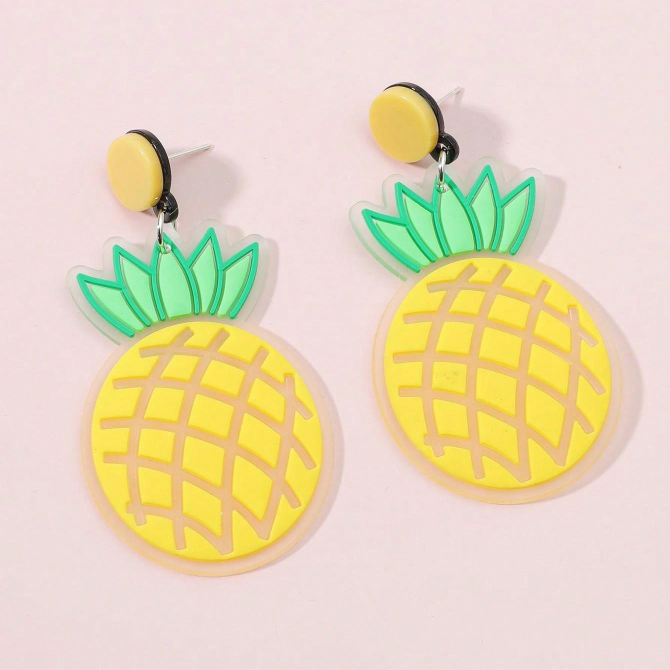 The new Korean version of the fashionable retro forest series Chaoxian sunflower pineapple small fresh earrings with personality and temperament are versatile