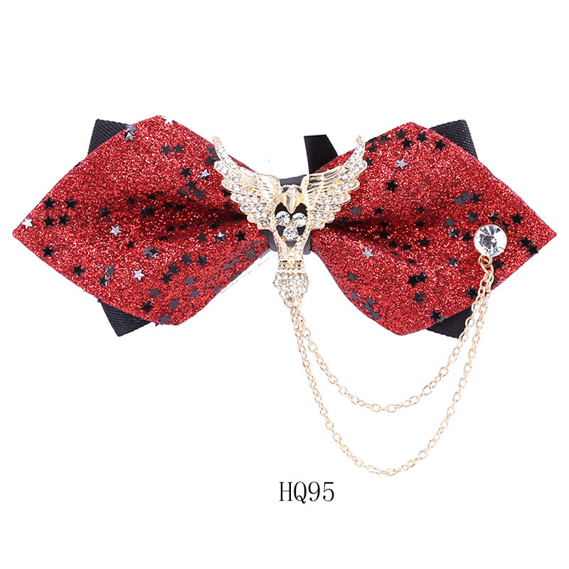 Collar flower female British college style student bow bow stewardess bank occupation bow tie shirt accessories collar flower check red