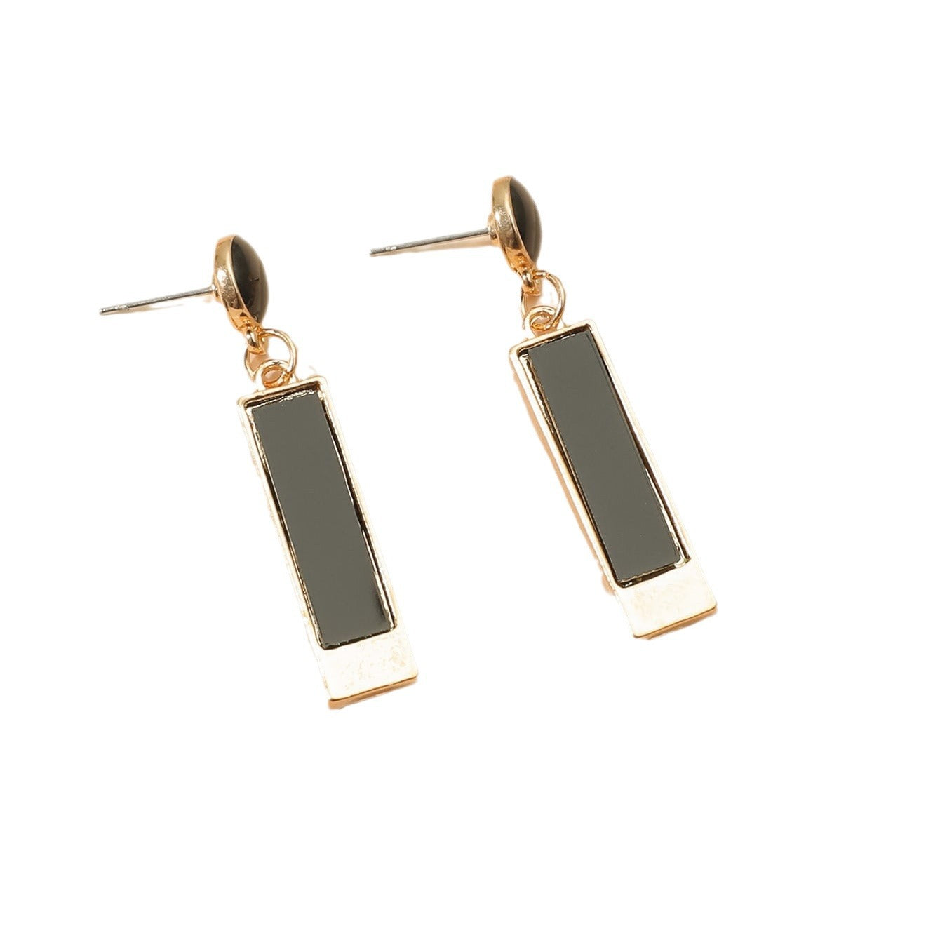 The new jewelry: long temperament, versatile rectangular stud earrings, cold personality, exaggerated earrings