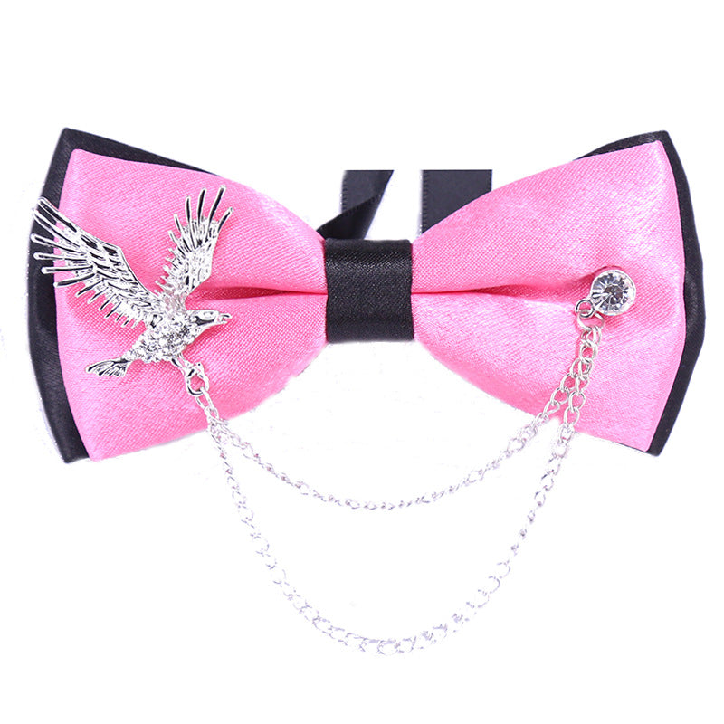 Collar flower female British college style student bow bow stewardess bank occupation bow tie shirt accessories collar flower check red