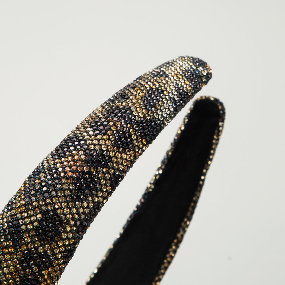 European and American ultra-flash rhinestones, full of diamonds, sponge headbands, simple and high-end, Internet celebrities, washing faces, pressing hair bands, and women's hair accessories cross the border