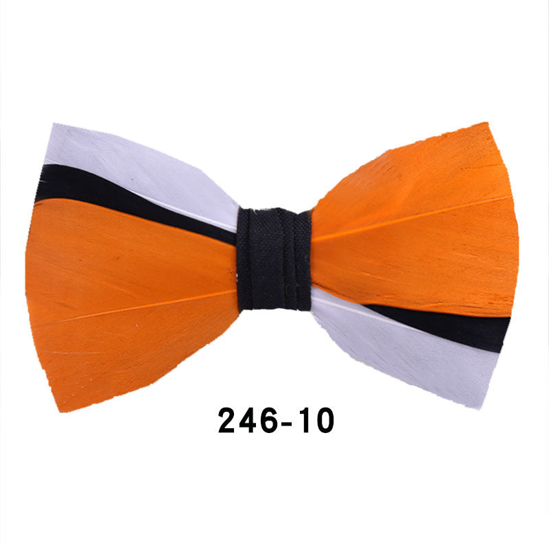 246 color feather wedding groom groomsman group pot butterfly wedding shirt business bow tie flower tie