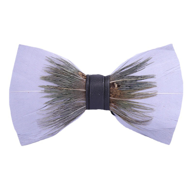 242 color feather wedding groom groomsman group pot butterfly wedding shirt business bow tie flower tie