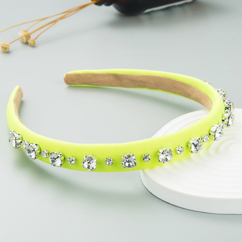 Heming headbands, cross-border fashion, shiny rhinestones, baroque headbands, hair holes, women's Korean version trend, thin-edged headbands, hair accessories