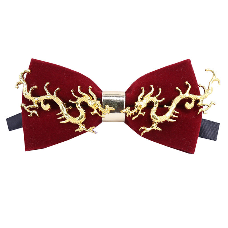 Dragon Year Bow Tie Men's Wedding Dress Bow Bow Korean Version Performance Suit Versatile College Style Bow Tie