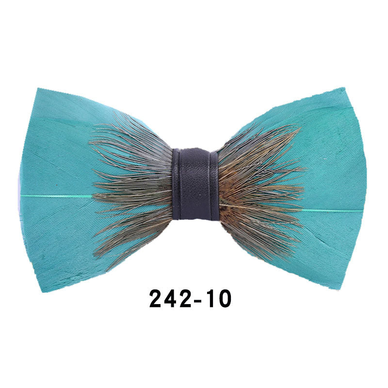 242 color feather wedding groom groomsman group pot butterfly wedding shirt business bow tie flower tie