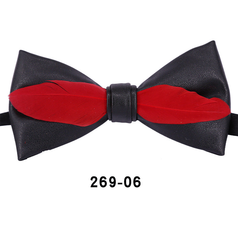 269 men's wedding banquet wedding formal wear clay pot bow Japanese and Korean business shirt casual collar flowers