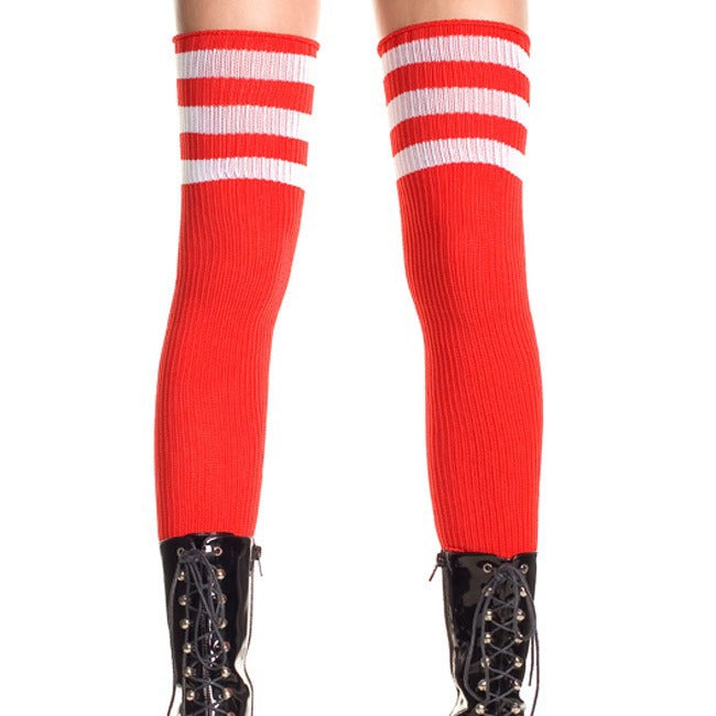 Yue Die Japanese Amazon Sex Cotton Socks Three Bars School Girls High Socks College Long Knee Socks XS03