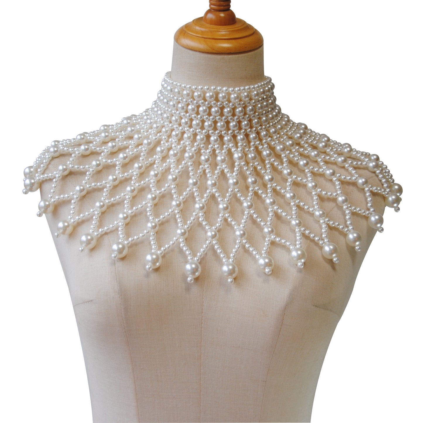 New European and American jewelry necklaces, hand-woven openwork air pearl shawls, chest bracelets, fan-shaped garments, body chains