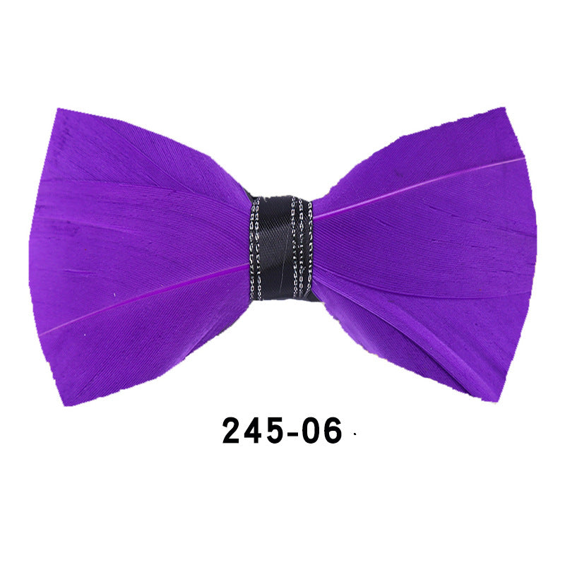 Rose Red Fashion Men's Wedding Groom Groomsman Banquet Korean Bow Tie British Style Bow