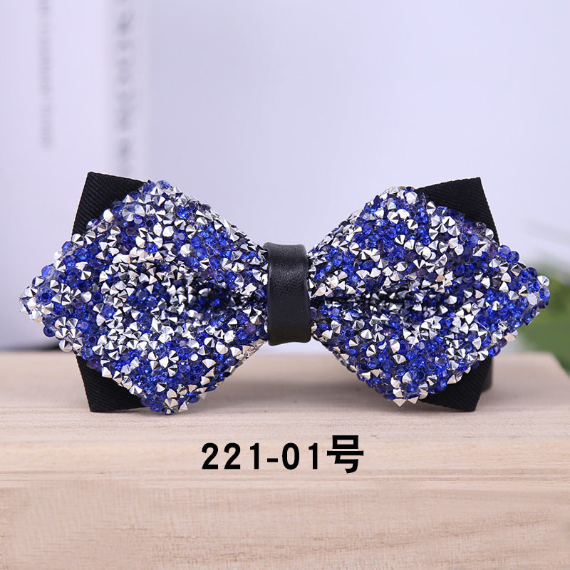 221 multicolor male bow tie crystal rhinestone starry wedding groom bow tie bow bow male wedding collar flowers