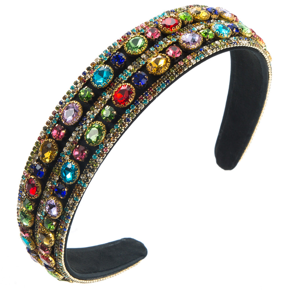 Heming headbands, European and American new fashion, retro palace style, full of drill headbands, elegant luxury temperament, high-end hair accessories