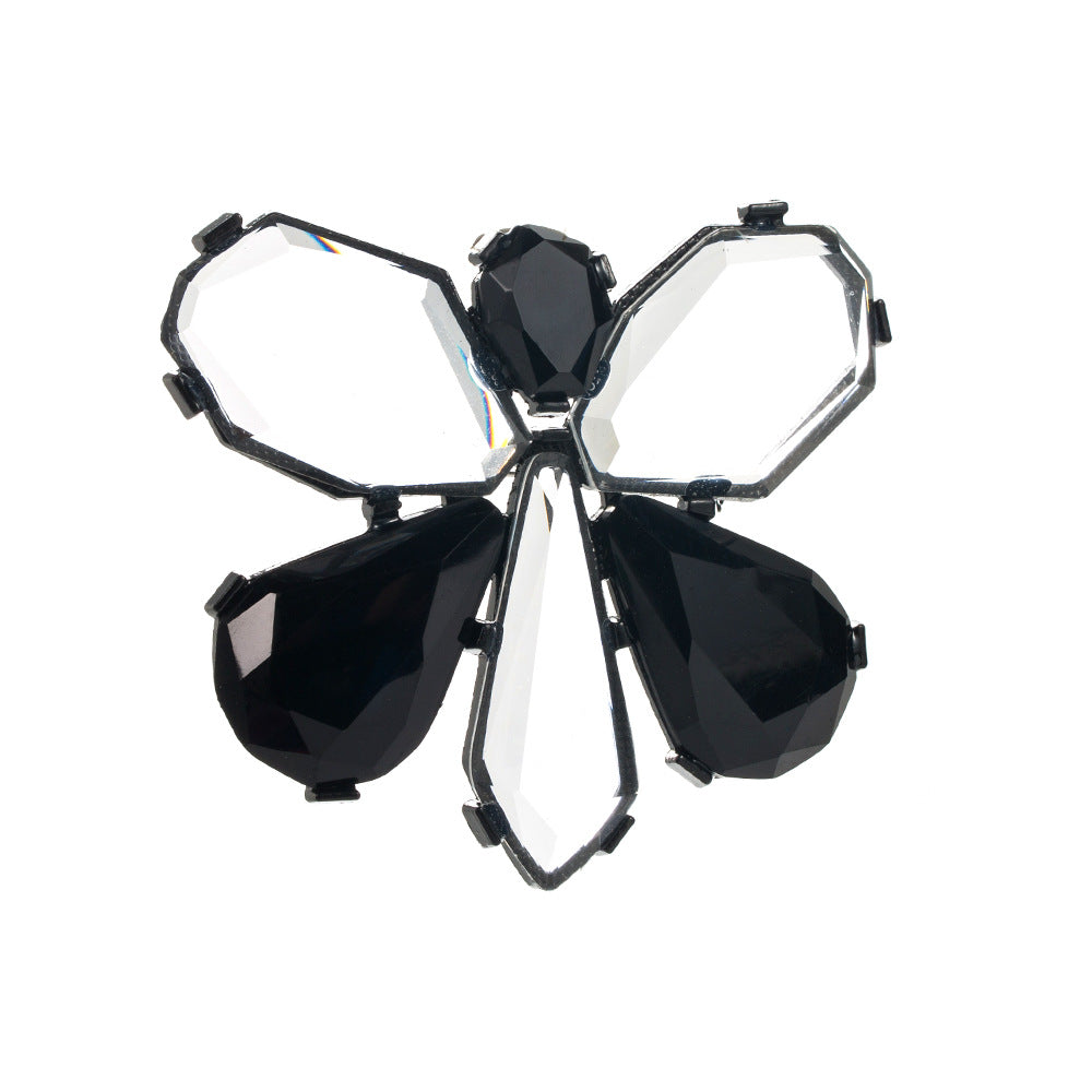 ZA exaggerated geometric polygonal transparent resin butterfly brooch European and American new fashion atmosphere acetate plate brooch