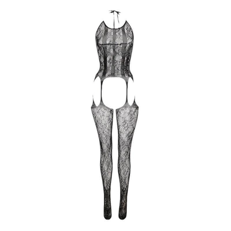 Yuedie Europe and America Amazon sexy lingerie uniform temptation jumpsuit wholesale jacquard stockings pajamas 8972